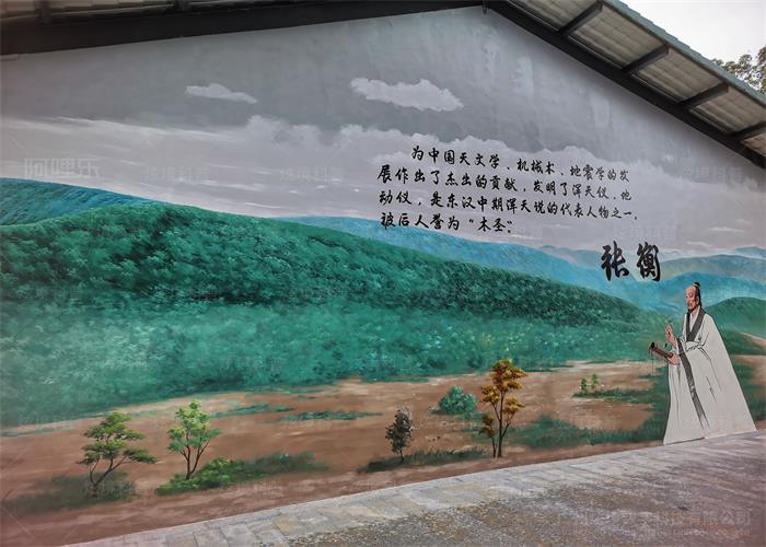 地震體驗館外墻趣味人物科普